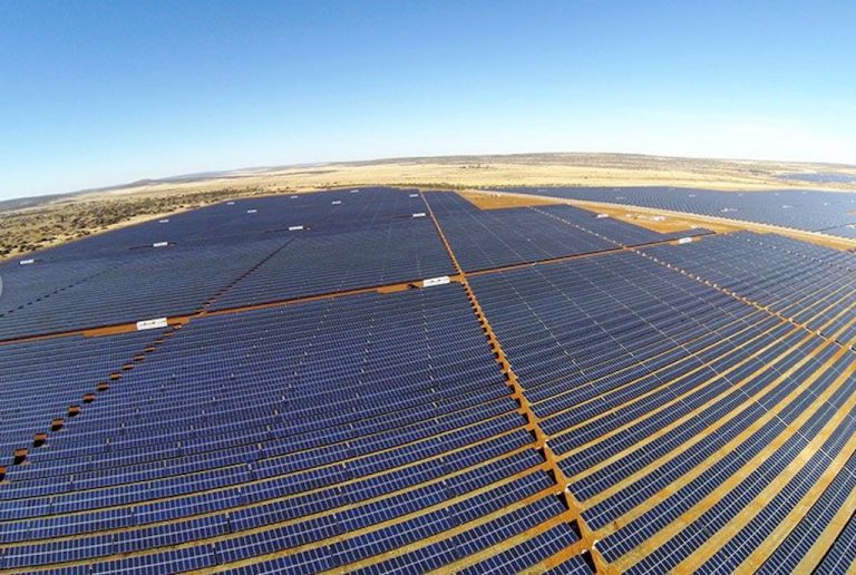 The Jasper plant comprises 900 hectares of solar panels spread over fields near Postmasburg that power at least 75,000 homes across South Africa during peak demand.