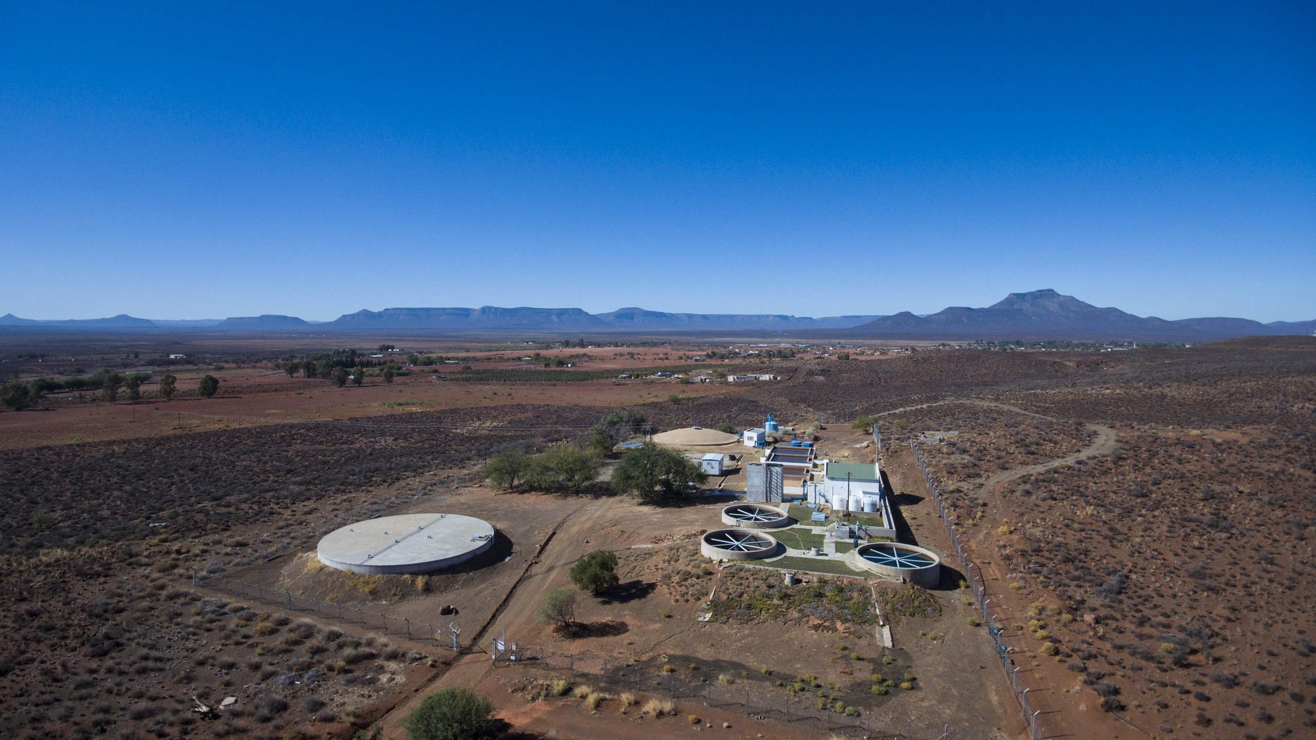 The Calvinia Water Treatment Centre tests and treats the town’s drinking water, now coming solely from borehole water. Photo © Oxpeckers/Johnny Miller